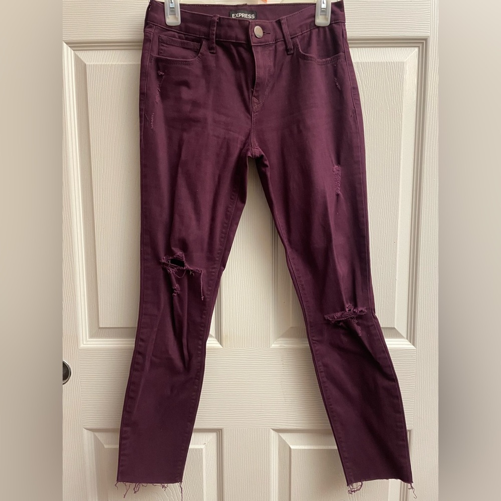 Express Plum Ankle Pants